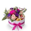 Květinový box s mixem čokolád